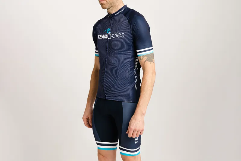 Team Cycles Fitted Bibshorts in Navy Blue-1